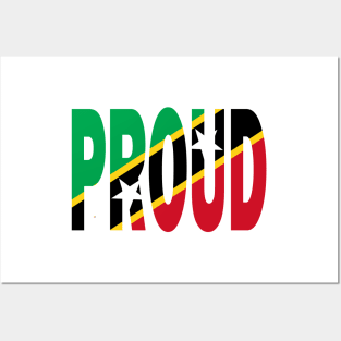 St kitts & Nevis Flag Designed in The Word Proud - Soca Mode Posters and Art